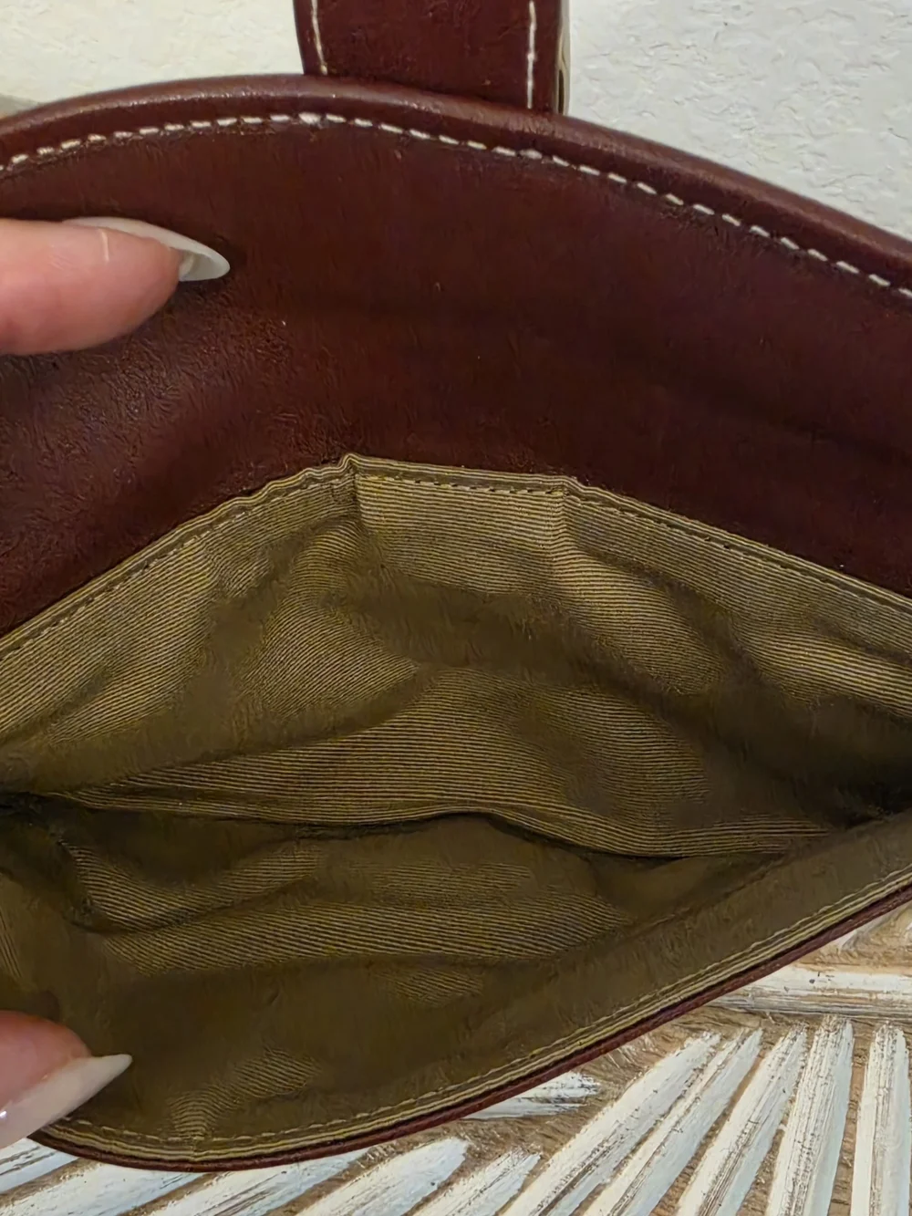 Coach Leather Buckle-Front Wristlet